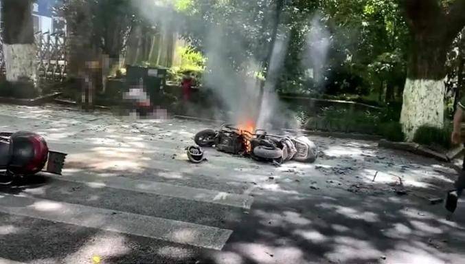 電動車爆炸事件，一家三口的生死瞬間